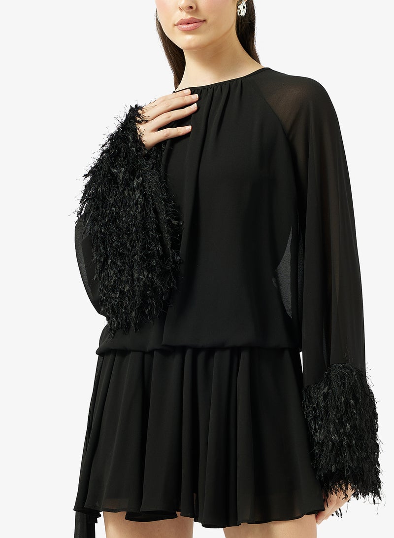 Jaded Rose Elegant Feminine Fit Short Dress - Image 3